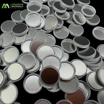 304SS CR2032 Coin Cell Case Set (Anode and Cathode) with PP Gasket, 100 sets